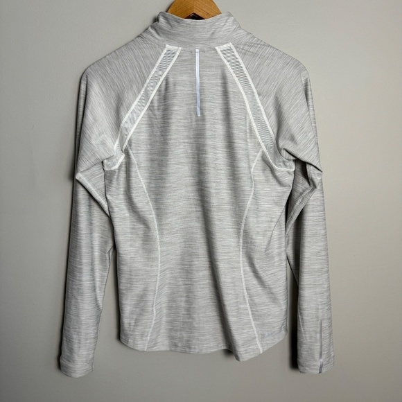 New Balance Women's Gray/Beige Asymmetric Zip Up Performance Track Jacket M - Picture 6 of 16